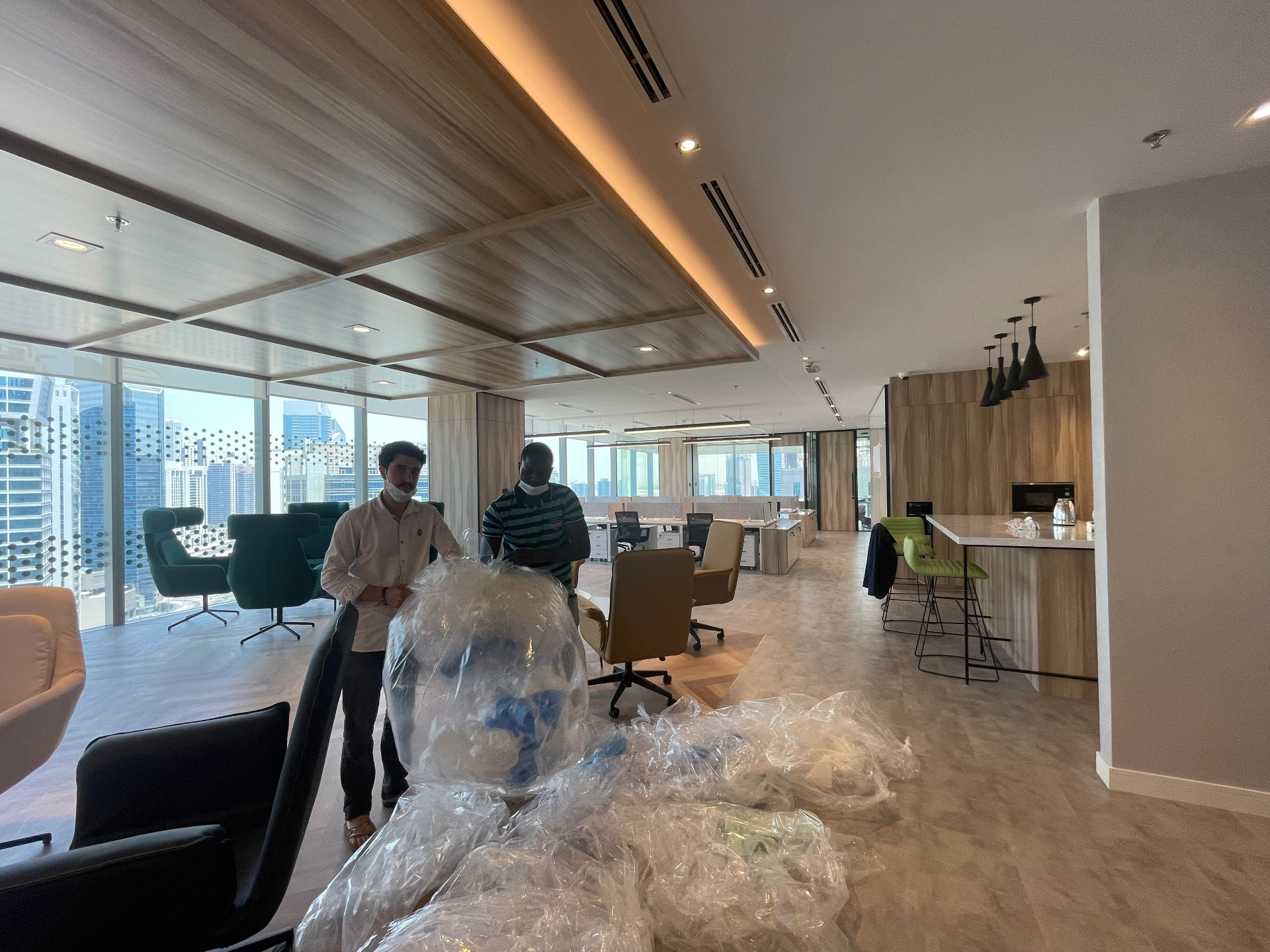 Executive floor & floor-to-ceiling city views — corporate office delivered from design to execution by Ab & Zen Interior