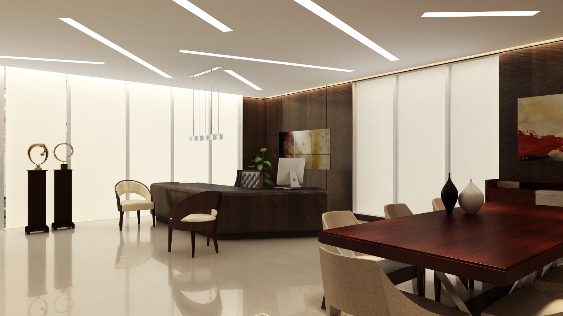 Chairman's office — BFL Group headquarters office fit-out in Dubai by Ab & Zen Interior