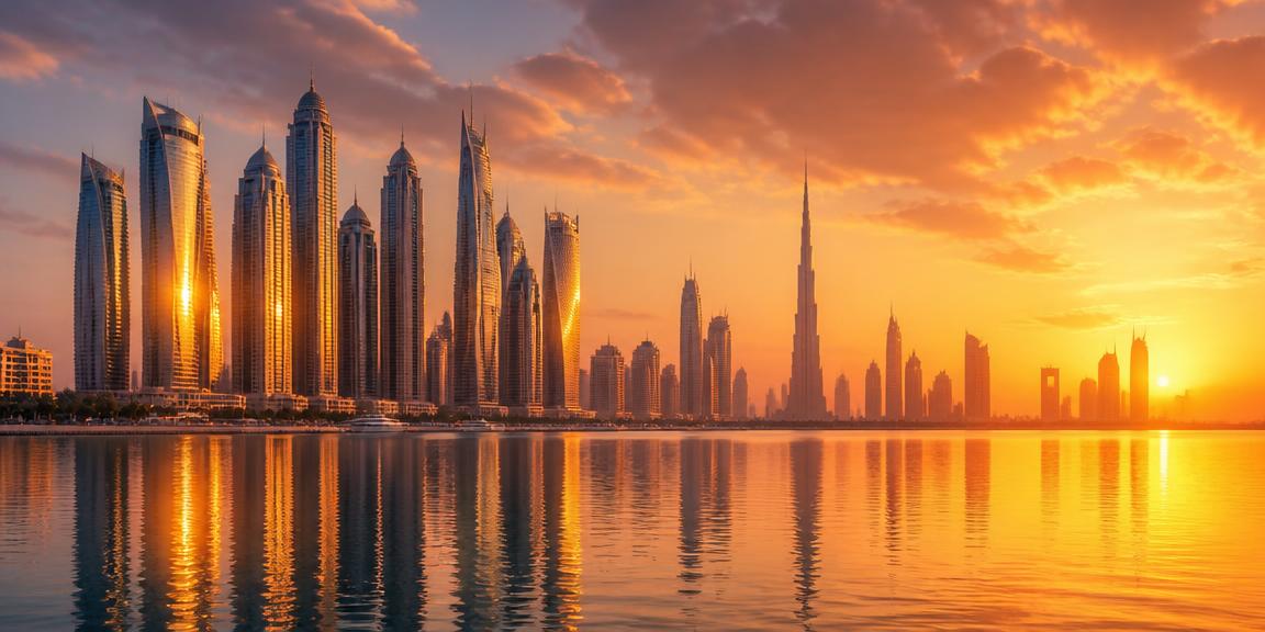 Dubai skyline at sunset — Abzen Real Estate