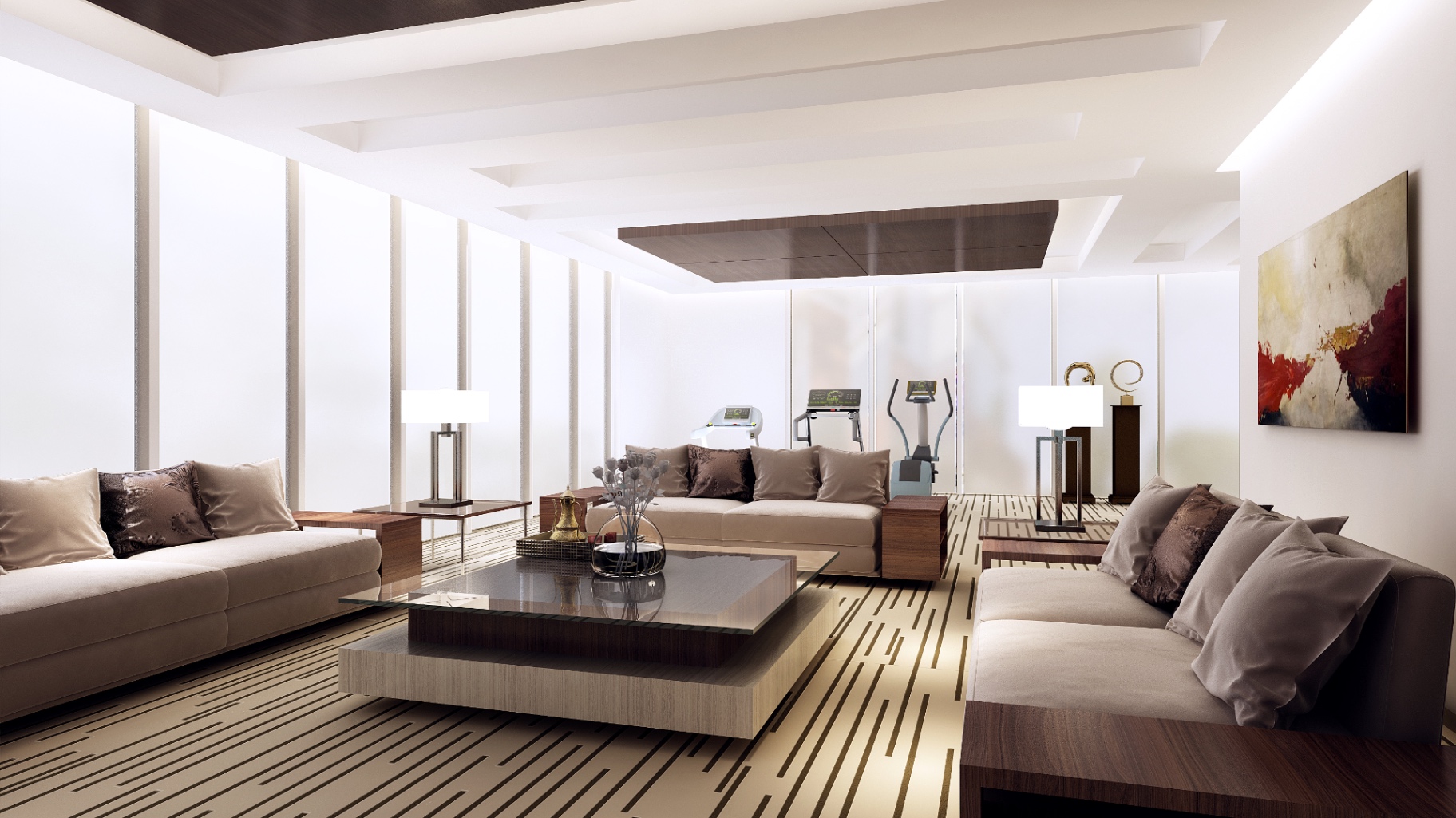 Staff lounge & wellness area — BFL Group headquarters office fit-out in Dubai by Ab & Zen Interior